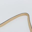 CELINE Circle Hand Bag Leather 2way Beige Gold Auth 148905-15