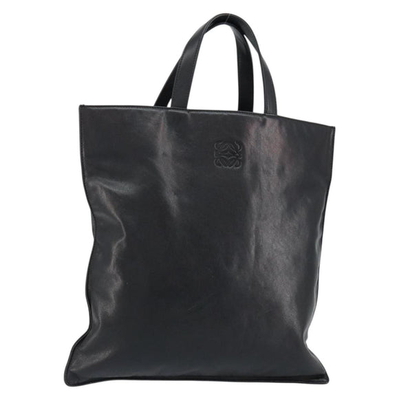 LOEWE Anagram Tote Bag Leather Black Auth 148909