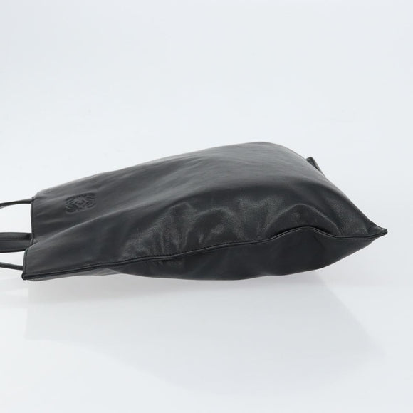 LOEWE Anagram Tote Bag Leather Black Auth 148909
