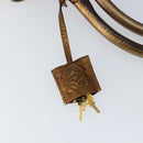 LOEWE Anagram Justa Hand Bag Leather Bronze Gold Auth 148910-10