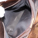 LOEWE Anagram Justa Hand Bag Leather Bronze Gold Auth 148910-22