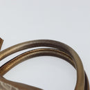 LOEWE Anagram Justa Hand Bag Leather Bronze Gold Auth 148910-8