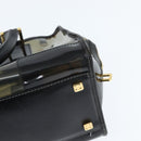 LOEWE Anagram Americana 28 Hand Bag Vinyl Black Auth 148911-16