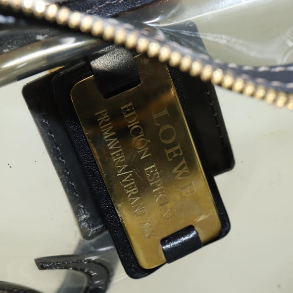 LOEWE Anagram Americana 28 Hand Bag Vinyl Black Auth 148911