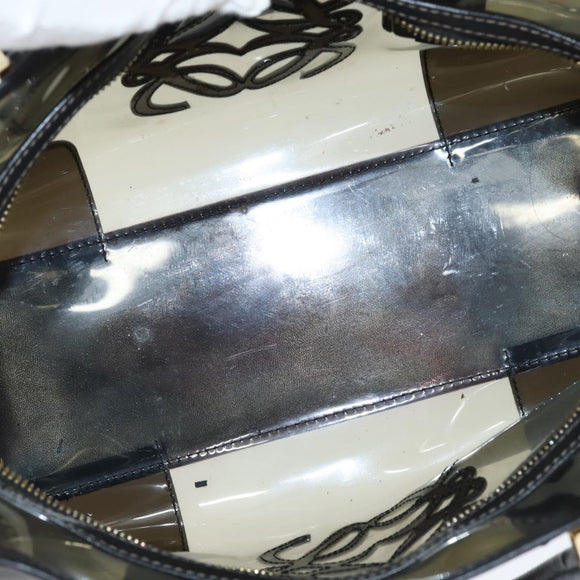 LOEWE Anagram Americana 28 Hand Bag Vinyl Black Auth 148911