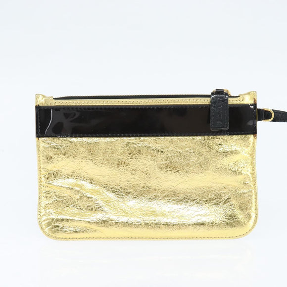 LOEWE Anagram Americana 28 Hand Bag Vinyl Black Auth 148911