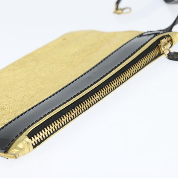 LOEWE Anagram Americana 28 Hand Bag Vinyl Black Auth 148911