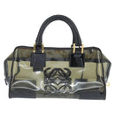 LOEWE Anagram Americana 28 Hand Bag Vinyl Black Auth 148911-2