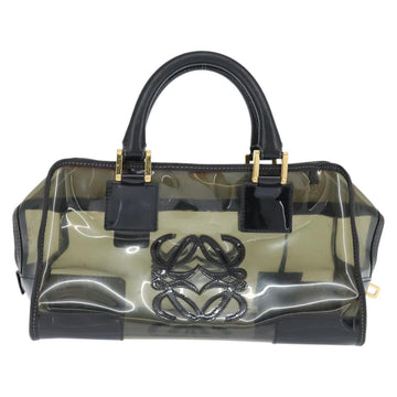 LOEWE Anagram Americana 28 Hand Bag Vinyl Black Auth 148911 - 0