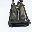 LOEWE Anagram Americana 28 Hand Bag Vinyl Black Auth 148911-3