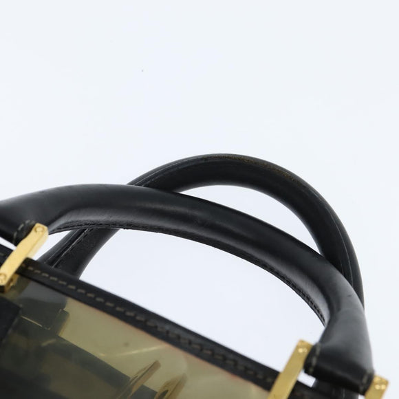 LOEWE Anagram Americana 28 Hand Bag Vinyl Black Auth 148911