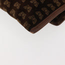 BOTTEGA VENETA Clutch Bag Suede Brown Gold Auth 148912-11