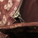 BOTTEGA VENETA Clutch Bag Suede Brown Gold Auth 148912-18