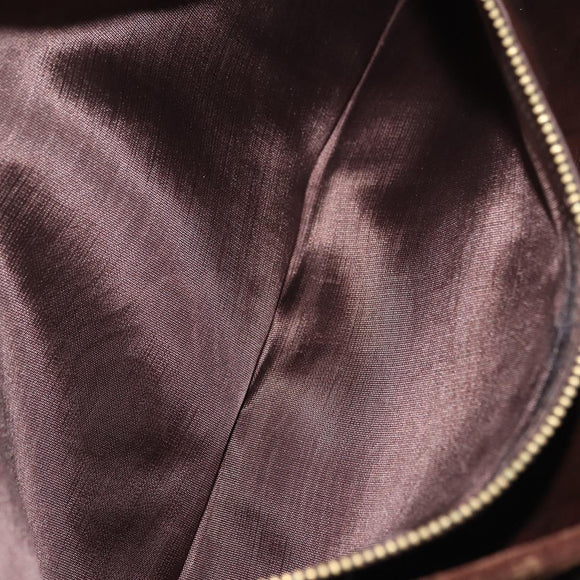 BOTTEGA VENETA Clutch Bag Suede Brown Gold Auth 148912