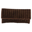 BOTTEGA VENETA Clutch Bag Suede Brown Gold Auth 148912-2