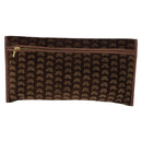 BOTTEGA VENETA Clutch Bag Suede Brown Gold Auth 148912-3