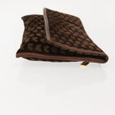 BOTTEGA VENETA Clutch Bag Suede Brown Gold Auth 148912-4