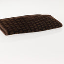 BOTTEGA VENETA Clutch Bag Suede Brown Gold Auth 148912-6