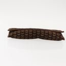 BOTTEGA VENETA Clutch Bag Suede Brown Gold Auth 148912-7