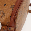 MCM Logogram Vicetos Shoulder Bag PVC Leather Brown Gold Auth 148914-10