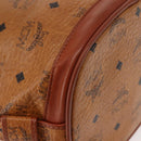 MCM Logogram Vicetos Shoulder Bag PVC Leather Brown Gold Auth 148914-12