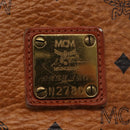 MCM Logogram Vicetos Shoulder Bag PVC Leather Brown Gold Auth 148914-14