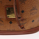 MCM Logogram Vicetos Shoulder Bag PVC Leather Brown Gold Auth 148914-15
