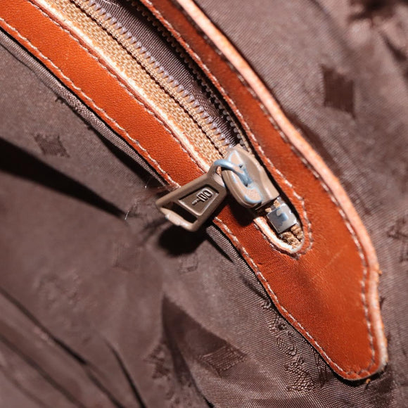 MCM Logogram Vicetos Shoulder Bag PVC Leather Brown Gold Auth 148914