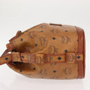 MCM Logogram Vicetos Shoulder Bag PVC Leather Brown Gold Auth 148914-5