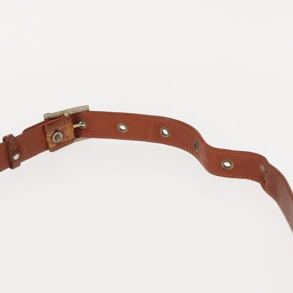 MCM Logogram Vicetos Shoulder Bag PVC Leather Brown Gold Auth 148914