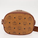 MCM Logogram Vicetos Shoulder Bag PVC Leather Brown Gold Auth 148914-9