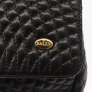BALLY Chain Shoulder Bag Leather Black Gold Auth 148916-14