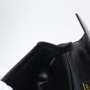 BALLY Chain Shoulder Bag Leather Black Gold Auth 148916-21