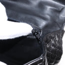 BALLY Chain Shoulder Bag Leather Black Gold Auth 148916-20