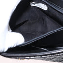 BALLY Chain Shoulder Bag Leather Black Gold Auth 148916-21