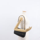 BALLY Chain Shoulder Bag Leather Black Gold Auth 148916-23