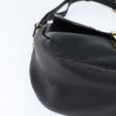 Chloe Elsie Shoulder Bag Leather Black Gold Auth 148917-10