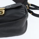 Chloe Elsie Shoulder Bag Leather Black Gold Auth 148917-11