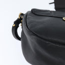 Chloe Elsie Shoulder Bag Leather Black Gold Auth 148917-12