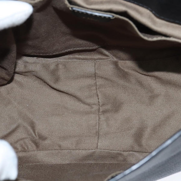 Chloe Elsie Shoulder Bag Leather Black Gold Auth 148917