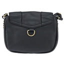 Chloe Elsie Shoulder Bag Leather Black Gold Auth 148917-3