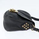 Chloe Elsie Shoulder Bag Leather Black Gold Auth 148917-5