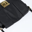 Chloe Elsie Shoulder Bag Leather Black Gold Auth 148917-6
