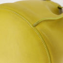 CELINE Big bag Bucket Shoulder Bag Leather Yellow Silver Auth 148918-15