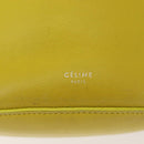 CELINE Big bag Bucket Shoulder Bag Leather Yellow Silver Auth 148918-18