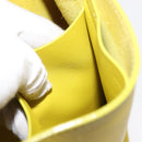 CELINE Big bag Bucket Shoulder Bag Leather Yellow Silver Auth 148918-12