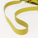 CELINE Big bag Bucket Shoulder Bag Leather Yellow Silver Auth 148918-7