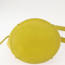 CELINE Big bag Bucket Shoulder Bag Leather Yellow Silver Auth 148918-5