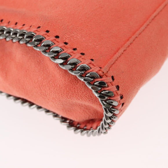 Stella MacCartney Falabella Chain Bag Polyester Orange Silver 364519 Auth 148919