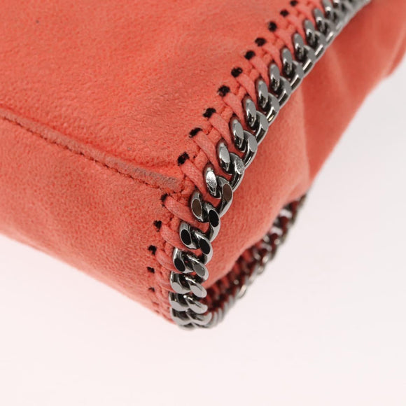 Stella MacCartney Falabella Chain Bag Polyester Orange Silver 364519 Auth 148919